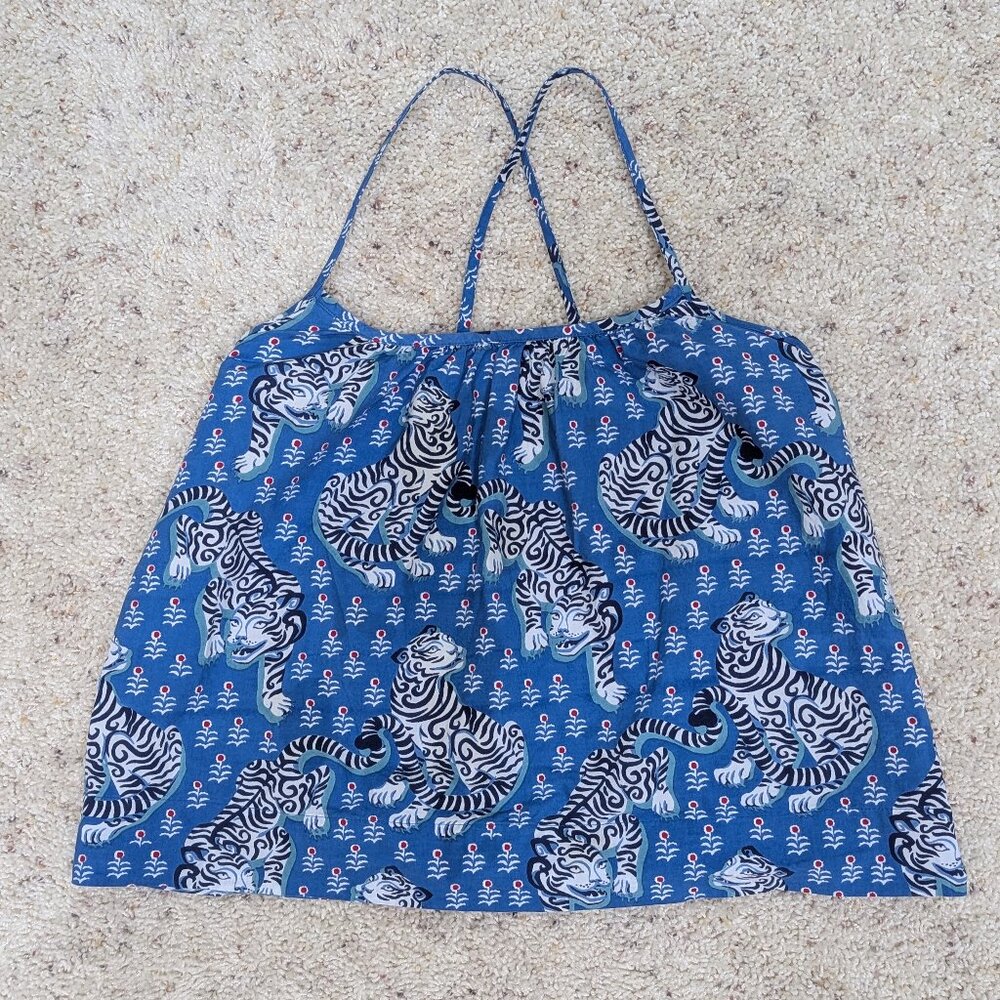 Printfresh tiger blue tank top